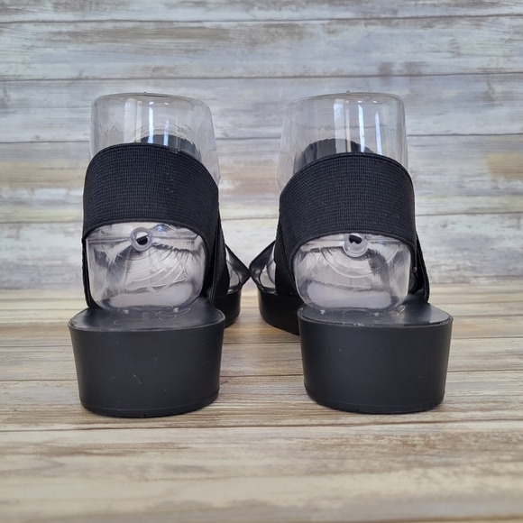 Report by Signature Broc Elastic Strappy Platform Sandals Women's Size 7.5 Black - Picture 9 of 10